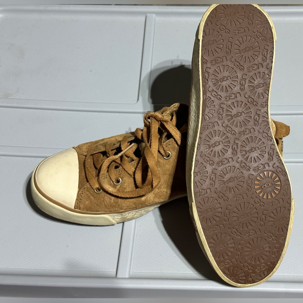 Ugg Chestnut Suede Shearling-Lined Suede Sneakers… - image 5